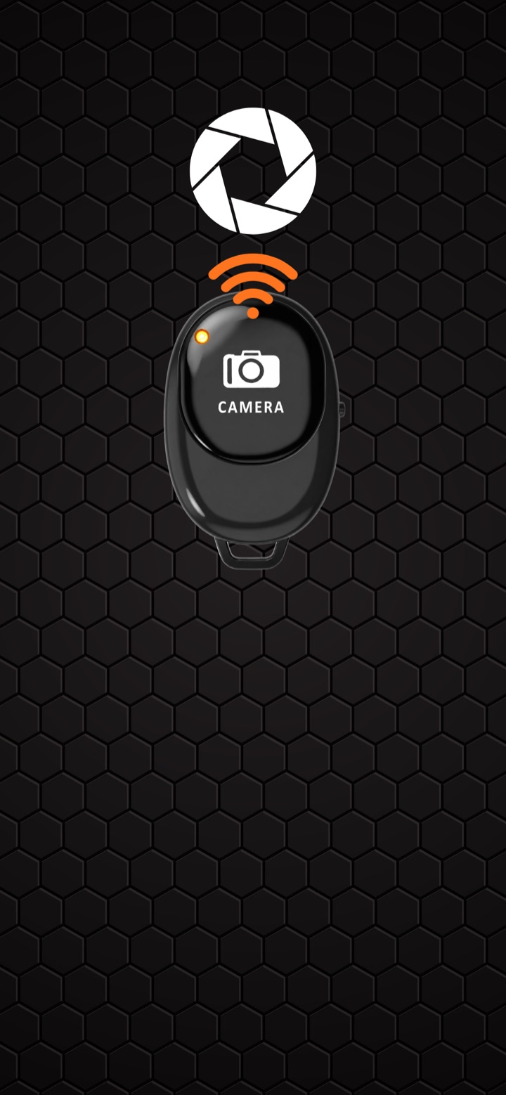 Bluetooth shutter remote paired with a camera
